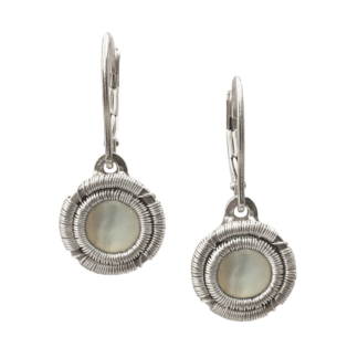 Jack Boglioli earrings from the Simply Unique Collection with mother of pearl