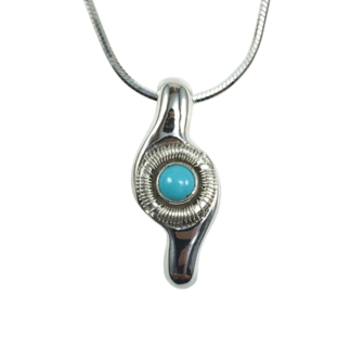 Jack Boglioli pendant from the Axis Collection with turquoise