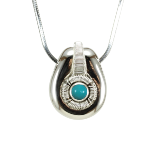 Small Jack Boglioli pendant from the Boldly Unique Collection with turquoise