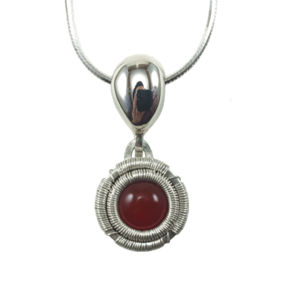 Jack Boglioli pendant from the Simply Unique Collection with carnelian