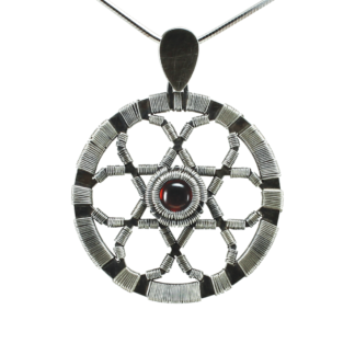 Geometric garnet pendant by Jack Boglioli