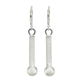 Jack Boglioli howlite earrings from the bound bar collection