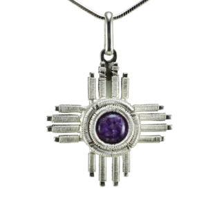Medium Jack Boglioli Zia pendant from the New Mexico Collection with charoite