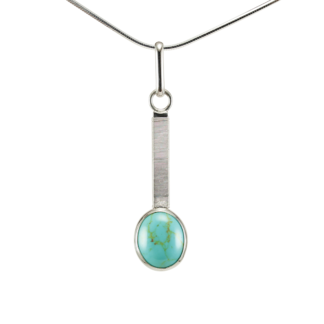 Jack Boglioli bound bar pendant with turquoise