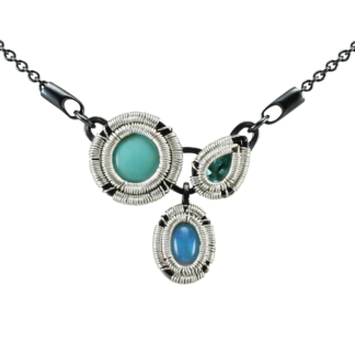 Jack Boglioli pendant from the Opulence collection with turquoise, apatite and opal